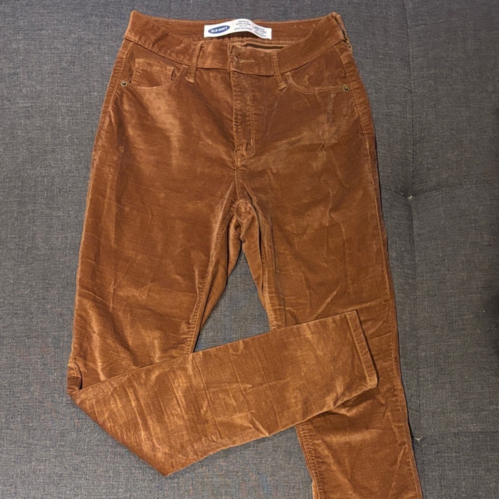 Old Navy Tan Corduroy Rockstar Pants